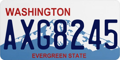 WA license plate AXG8245