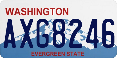 WA license plate AXG8246