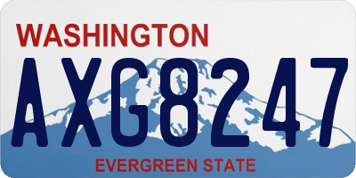 WA license plate AXG8247
