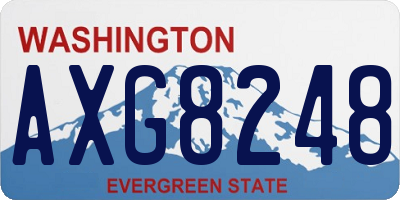 WA license plate AXG8248