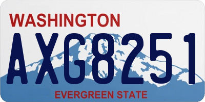 WA license plate AXG8251