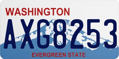 WA license plate AXG8253
