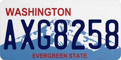 WA license plate AXG8258