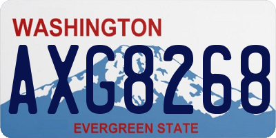 WA license plate AXG8268