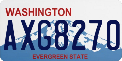 WA license plate AXG8270