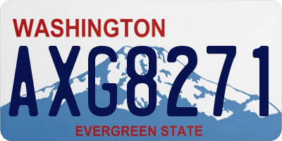 WA license plate AXG8271