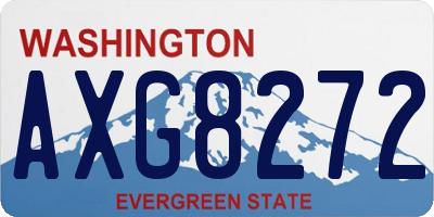 WA license plate AXG8272