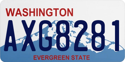 WA license plate AXG8281