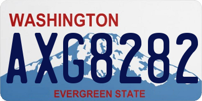 WA license plate AXG8282