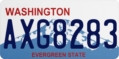 WA license plate AXG8283