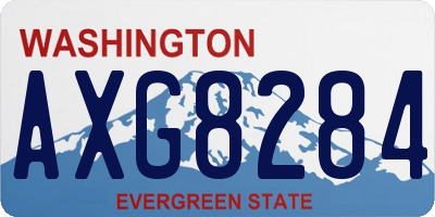 WA license plate AXG8284