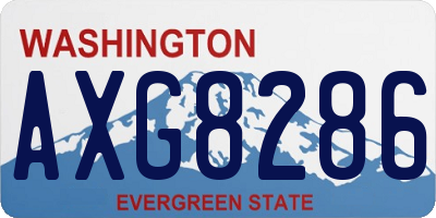 WA license plate AXG8286