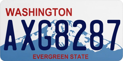 WA license plate AXG8287