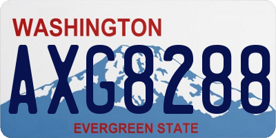 WA license plate AXG8288