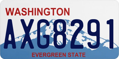 WA license plate AXG8291