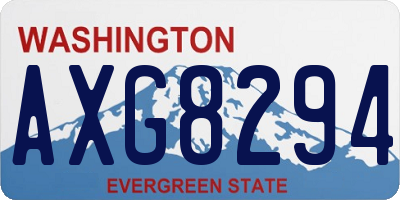 WA license plate AXG8294