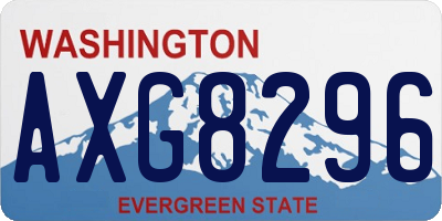 WA license plate AXG8296