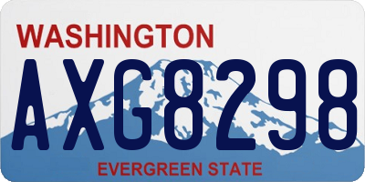 WA license plate AXG8298