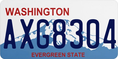 WA license plate AXG8304