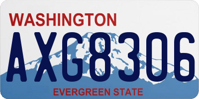 WA license plate AXG8306