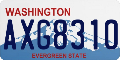 WA license plate AXG8310