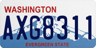 WA license plate AXG8311