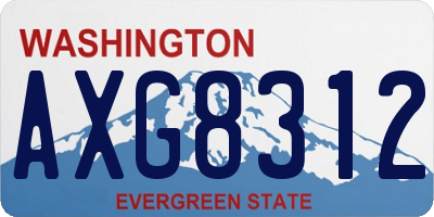 WA license plate AXG8312