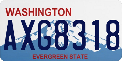 WA license plate AXG8318