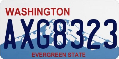 WA license plate AXG8323