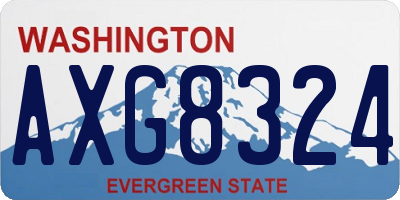 WA license plate AXG8324