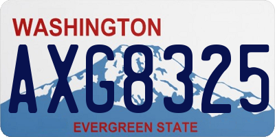 WA license plate AXG8325