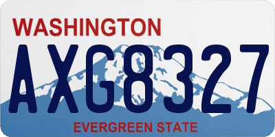 WA license plate AXG8327