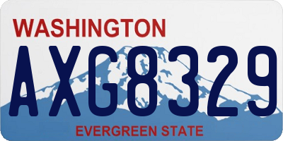 WA license plate AXG8329