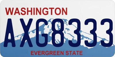 WA license plate AXG8333