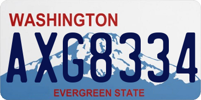 WA license plate AXG8334