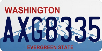 WA license plate AXG8335