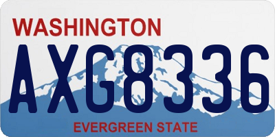 WA license plate AXG8336