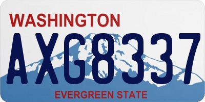 WA license plate AXG8337