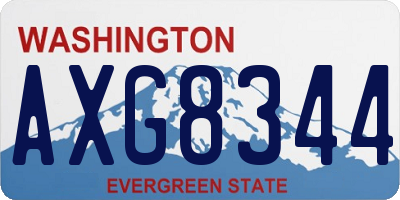WA license plate AXG8344