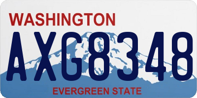 WA license plate AXG8348