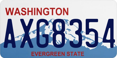 WA license plate AXG8354