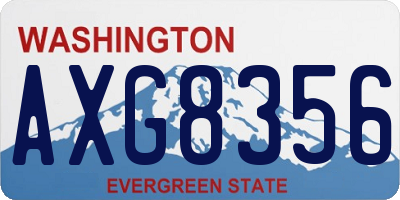 WA license plate AXG8356