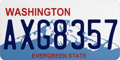 WA license plate AXG8357