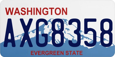WA license plate AXG8358