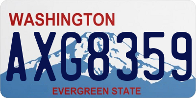 WA license plate AXG8359