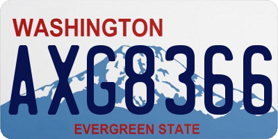 WA license plate AXG8366