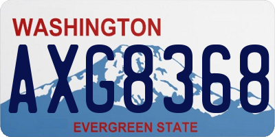 WA license plate AXG8368