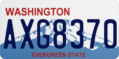 WA license plate AXG8370