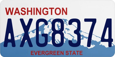 WA license plate AXG8374