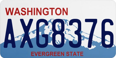 WA license plate AXG8376